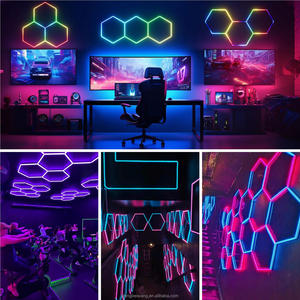 Vente directe d'usine Télécommande personnalisée Hexagon Lighting Rgb Led Work Light 24V Car Detailing Lights - Product Image 1