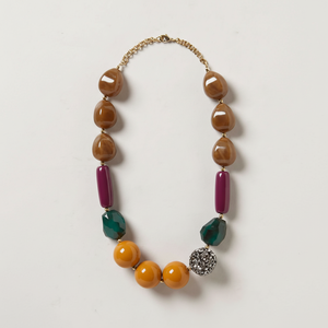 Elegant Resin Ball Beaded <b>Rope</b> <b>Chain</b> Necklace Vintage Style for Party Occasions - Product Image 1