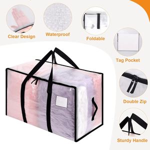Clear Heavy Duty Multifunction Eco-Friendly Polybag Storage Bags for Clothes Bedding Household Use - Product Image 6
