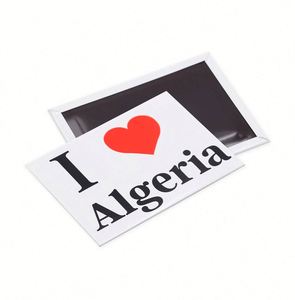Custom Design Algeria Souvenirs Ref Glass Crystal Country Flag <b>Fridge</b> Magnet Manufacturer - Product Image 5
