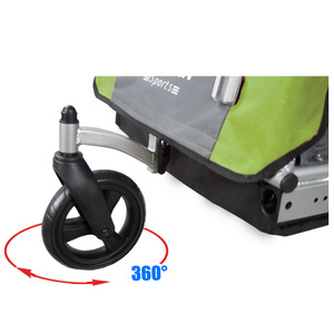 E-bike — remorque de vélo <span class=keywords><strong>2</strong></span> en 1 pour enfants Delta, deux <span class=keywords><strong>places</strong></span>, multi-sport légère, conversion au jogger - Product Image 4
