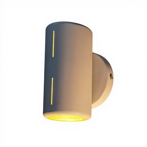 โคมไฟติดผนังโลหะสไตล์มินิมอล ทรงกระบอก แสง LED 3000K สีขาวนวล สำหรับใช้ภายนอกอาคาร โครงโลหะ - Product Image 1