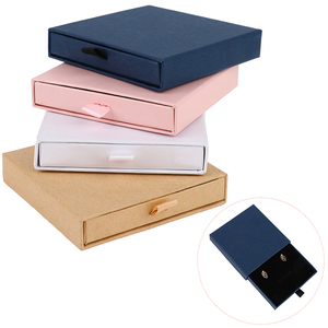 Drawer jewelry box ornaments packing box ring earrings pendant necklace bracelet storage carton custom jewelry packaging box