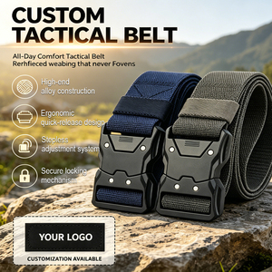 Cinturón Táctico Personalizado de Alta Resistencia con Hebilla Metálica de Liberación Rápida, Cinturón Ajustable de Nylon para Hombres, Trabajo al Aire Libre, OEM, ODM - Product Image 1