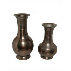 Jarrón de Metal Hecho a Mano, Florero Decorativo de Aluminio y Hierro para Mesa, Jarrón para Capullos, Decoración Navideña para el Hogar - Product Image 1