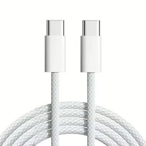 PD 60W 3A <b>Fast</b> <b>Charging</b> USB <b>Type</b>-<b>C</b> to <b>C</b> High Speed Data Transfer Nylon <b>Cable</b> for iPhone 15 16 Series Mobile Phone - Product Image 1