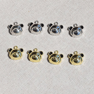 Breloques mignonnes en forme de Panda, en alliage de Zinc, couleur dorée et argentée, pour la fabrication de bijoux, boucles d'oreilles, bracelets, colliers, accessoires - Product Image 2