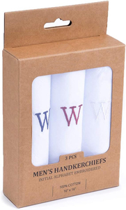 Conjunto <span class=keywords><strong>de</strong></span> regalo <span class=keywords><strong>de</strong></span> recuerdo nupcial <span class=keywords><strong>de</strong></span> algodón orgánico bordado a mano pañuelo monograma para bodas - Product Image 4