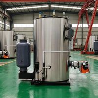 Generador de Vapor Diésel Vertical Automático para Procesamiento de Aceite de Palma 1000kg/h, Caldera Industrial de Vapor de 700kw para Extracción de Petróleo Crudo