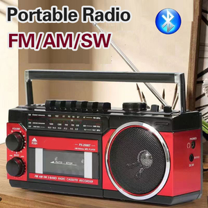 Retro Portable Cassette Recorder AM FM SW Radio BT <b>USB</b> TF Card Dual <b>Speakers</b> For Home Office Travel Use Stereo Boombox - Product Image 5
