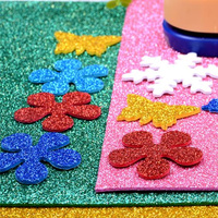 Maternelle DIY Noël Or Poudre EVA Mousse Conseil Papier Matériel Artisanat Feuille pour Fichiers Suspendus