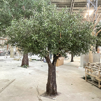 Arbre d'olivier artificiel de luxe personnalisé de 6 pieds, 7 pieds, 8 pieds, 10 pieds, en soie, feuilles artificielles, toucher réel, décoration intérieure