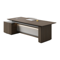 Table de bureau de direction en placage de luxe, bureau modulaire et bureau de direction pour bureaux privés, zones de réception, mobilier de bureau