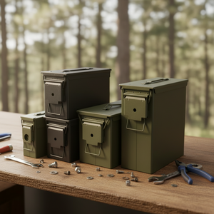 Caja <span class=keywords><strong>de</strong></span> Metal para Municiones, Impermeable y a Prueba <span class=keywords><strong>de</strong></span> Polvo, Nueva, en Oferta, para Guardar y Transportar, 260*480*170mm - Product Image 1