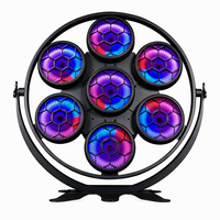 514+A772 Pro 7-Eye Audience Blinder 132W 336RGB+210Bi-Color DMX512 RDM Sound M/S 5CH 32Bit Aux Strobe IP20
