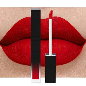 Lipstik Tahan Lama Warna Merah Kecoklatan, Lipstik Matte Cair Stik Bibir Label Pribadi, Matras Tahan Air