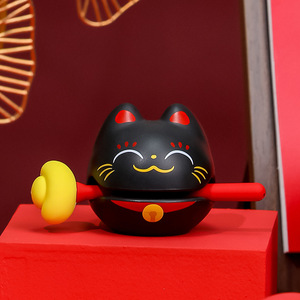 Figura de Gato de la Suerte de Plástico, Decoración de Escritorio Feng Shui, Iluminada, Regalo de Año Nuevo Chino, Pieza Individual - Product Image 4