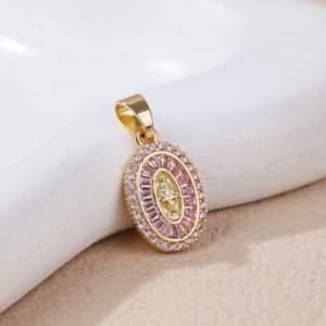 La migliore vendita Oro Laminado Lamia 14K 18K rame religioso 18K Oro placcato zircone ciondoli alla moda Oro 18K pendenti in Oro per - Product Image 4