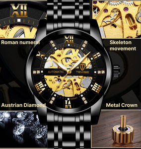 Montre mécanique automatique de luxe en acier inoxydable 41 mm, étanche, lumineuse, avec logo personnalisé, fabricant OEM pour hommes - Product Image 4