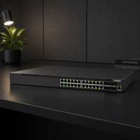 Switch Ethernet Terkelola 24-Port 2.5G PoE+ Layer 3 dengan 6 Uplink 10G SFP+ untuk Wi-Fi 6 dan Kamera IP