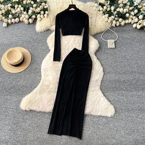 Ensemble 2 pièces sport <span class=keywords><strong>chic</strong></span> pour femme 2026 – Haut court et <span class=keywords><strong>pantalon</strong></span> taille haute – Tenue décontractée et élégante - Product Image 5