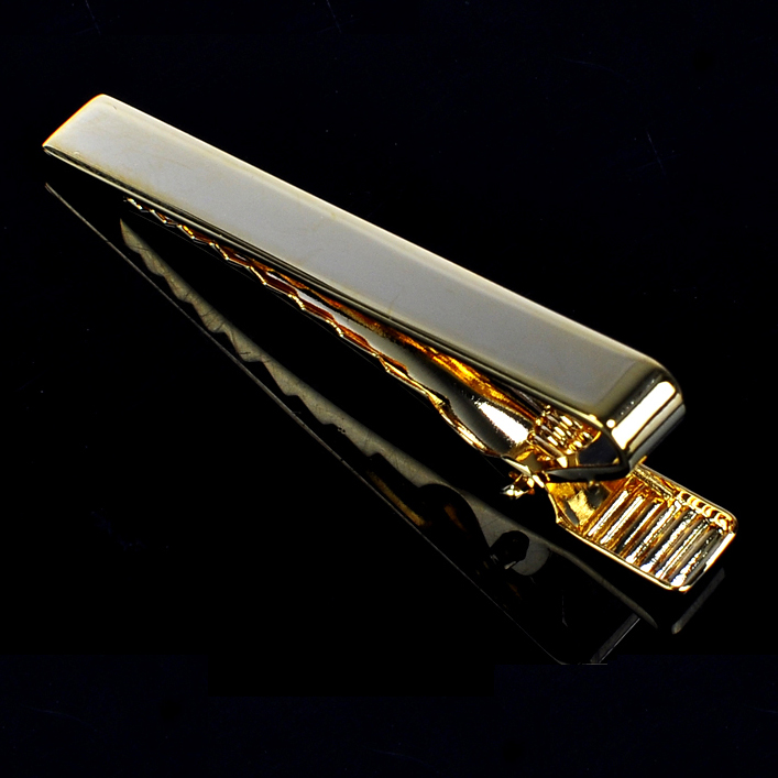 Мужские Мальчики Золотые зажимы для галстука латунные простые планки