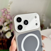 Coque de téléphone antichoc premium Dopamine-smooth color-blocked avec anneau magnétique pour iPhone 17 16 15 14 13 Pro Max