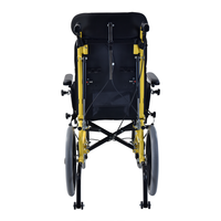 Fauteuil roulant manuel réglable en hauteur avec cadre en alliage d'aluminium certifié CE de haute qualité, roulettes en PU de 6 pouces et pneus pneumatiques de 16 pouces, avec accoudoirs rabattables