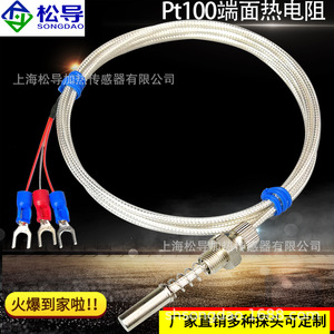 WZPM-201 เซ็นเซอร์วัดอุณหภูมิแบบแพลตตินั่ม Pt100 พร้อมสายกันน้ำ PTFE เคลือบเงิน - Product Image 1
