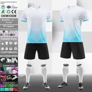 Maillot de football à séchage rapide et respirant à bas prix, polyester/coton, logo imprimé, kits de football personnalisés, noms/numéros d'équipe, adulte, homme - Product Image 1