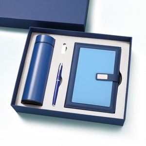 Ensemble Cadeau d'Entreprise Promotionnel 2025 de Haute Qualité pour Dirigeants : Carnet, Bouteille, Clé USB, Stylo avec Logo Client - Product Image 1