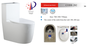 Toilette monobloc moderne en céramique blanche antigel à double chasse d'eau écologique montée au sol toilette d'hôtel villa école salle de bain - Product Image 5