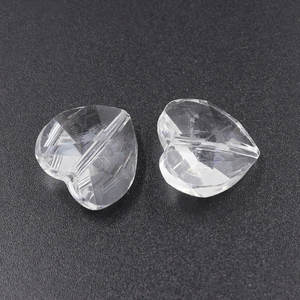 Zhubi, colgante en forma de corazón de 14MM, cuentas de cristal con agujero Central, cuentas de corazón de amor de cristal brillante para fabricación de joyería, abalorios de moda DIY - Product Image 4