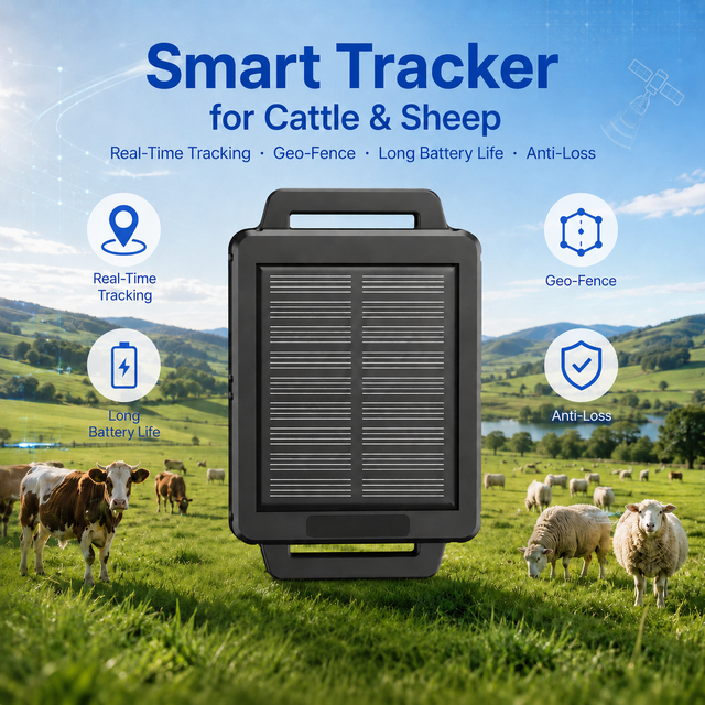 Tracking GPS Tracker for Cows Livestock Pet Tracker Anti-theft IP67 Waterproof Android 4G Location Finder