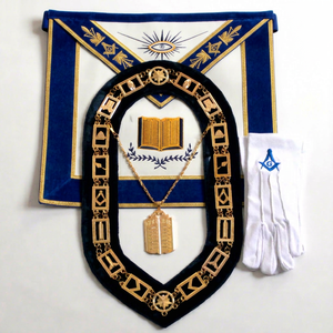 Delantal Masónico de Lodge azul Premium, nueva tela bordada de cuero, excelente costura de punto de cruz, artesanía fantástica Regalia - Product Image 1