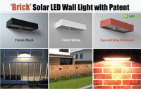 Lampe murale solaire extérieure moderne Lead Opto, IP65, détecteur de mouvement, éclairage réglable pour clôture et jardin