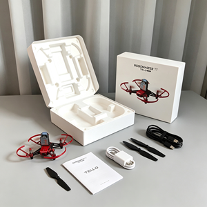 Boîte en carton personnalisée imprimée directement <span class=keywords><strong>de</strong></span> l'usine avec <span class=keywords><strong>insert</strong></span> en pâte à papier antichoc pour quadricoptère éducatif Robomaster TT - Product Image 3