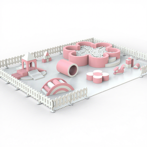 Ensemble de <span class=keywords><strong>piscine</strong></span> à balles en plein air pour enfants, <span class=keywords><strong>rose</strong></span> et blanc - Product Image 1