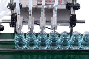 LT-F3000CW bán tự động nhỏ nhỏ 4 vòi phun thủy tinh Pet đóng chai chất lỏng dầu ô liu nước trái cây lon Máy rót chai - Product Image 3