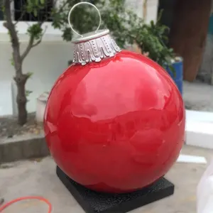 Ornamen Bola Natal Resin Ornamen Manusia Salju Patung Santa Kaca Serat untuk Dekorasi Rumah