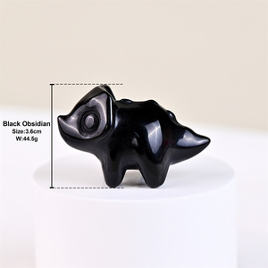 Intagli <span class=keywords><strong>di</strong></span> cristallo <span class=keywords><strong>di</strong></span> pietra <span class=keywords><strong>di</strong></span> ossidiana nera per decorazione regalo - Product Image 4