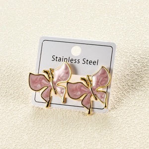 1 Paire de Boucles d'Oreilles Clous en Acier Inoxydable Motif Insecte, Dorées Tendance, Bijoux d'Oreille Animaux Mignons, Cadeau pour Femmes et Filles, Anniversaire - Product Image 4
