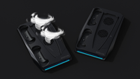 Honcam PS5 Ventilateur de refroidissement Stand Cooler Multifunctional Dualsense Controller Charger for PS5 Console