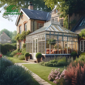 حديقة خارجية سولاريوم فاخر فيكتوري غرفة شمس دفيئة الموسم الساخن الفولاذ المجلفن بأربعة فناء خلفي زجاجي - Product Image 4