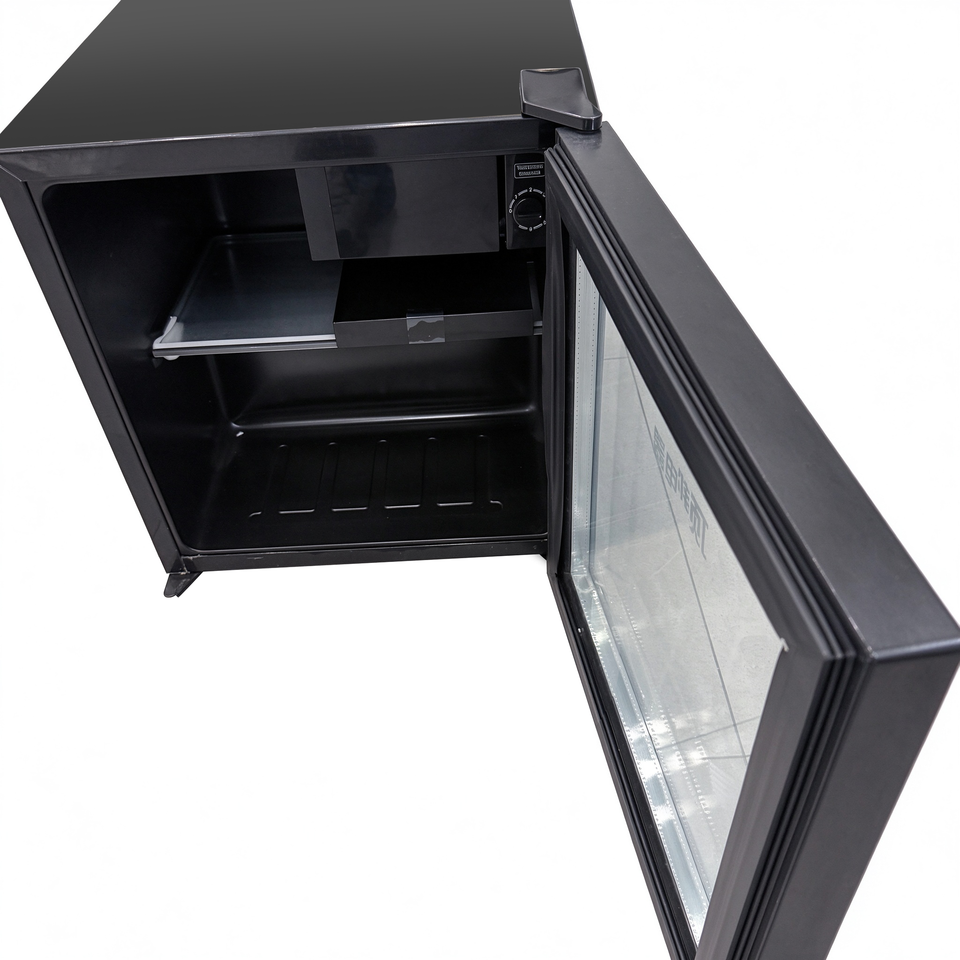 Glass Door Mini Fridge 65L Beverage Cooler with Mechanical Thermostat ...