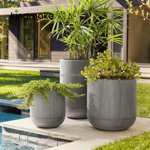 Nouveau pot de fleurs d'extérieur pour terrasses et balcons de restaurants haut de gamme, pot de fleurs rond pour porte d'entrée - Product Image 3