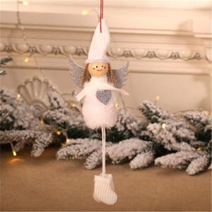 Décoration de <span class=keywords><strong>noël</strong></span> en peluche pour fille, pendentif poupée d'ange en peluche colorée, ornement de sapin de <span class=keywords><strong>noël</strong></span>, décoration de bureau et de fenêtre, nouvelle collection - Product Image 4