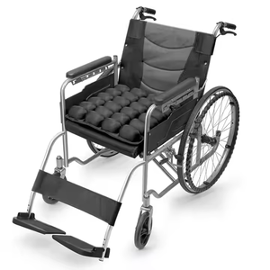 Intelligent Pneumatic Massage <b>Cushion</b> for Chair Solid Black Rectangle Shape with Memory Foam Filling and Spot Clean Care - Product Image 4