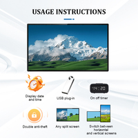 Рекламный моноблок Ancenview Android, 32 дюйма, IPS LCD, с антибликовым сенсорным экраном Full HD, черный, для настенного монтажа, цифровая вывеска