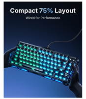 GravaStar Mercury V75 HE 75% Wired Hall Effect Magnetic Gaming Keyboard 8K Hz 0.005mm Rapid Trigger RGB Hot Swappable for Gaming